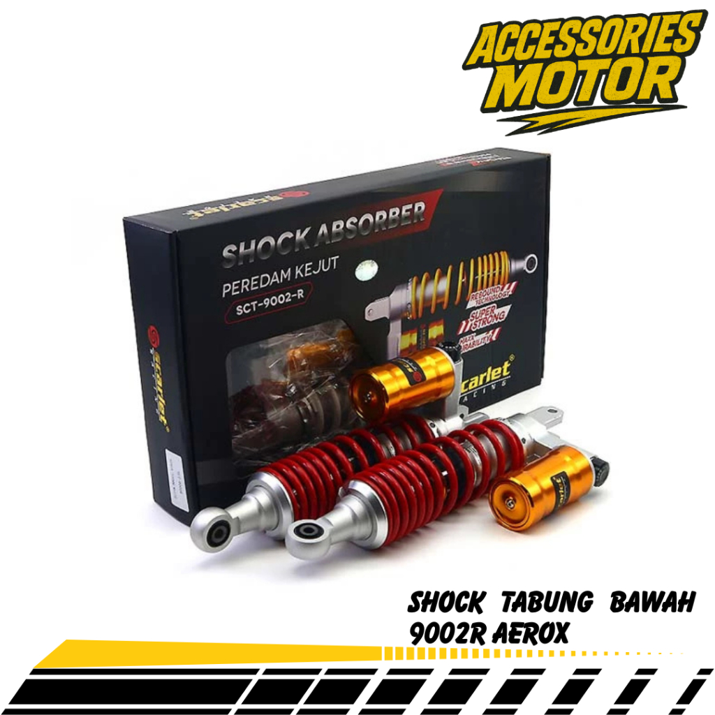 Shock Scarlet Shockbreaker Tabung Bawah Adjuster AEROX 9002 R 305 mm - Scarlet Racing