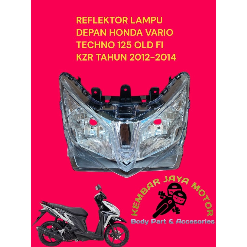 reflektor lampu depan vario techno 125 old 2012-2014