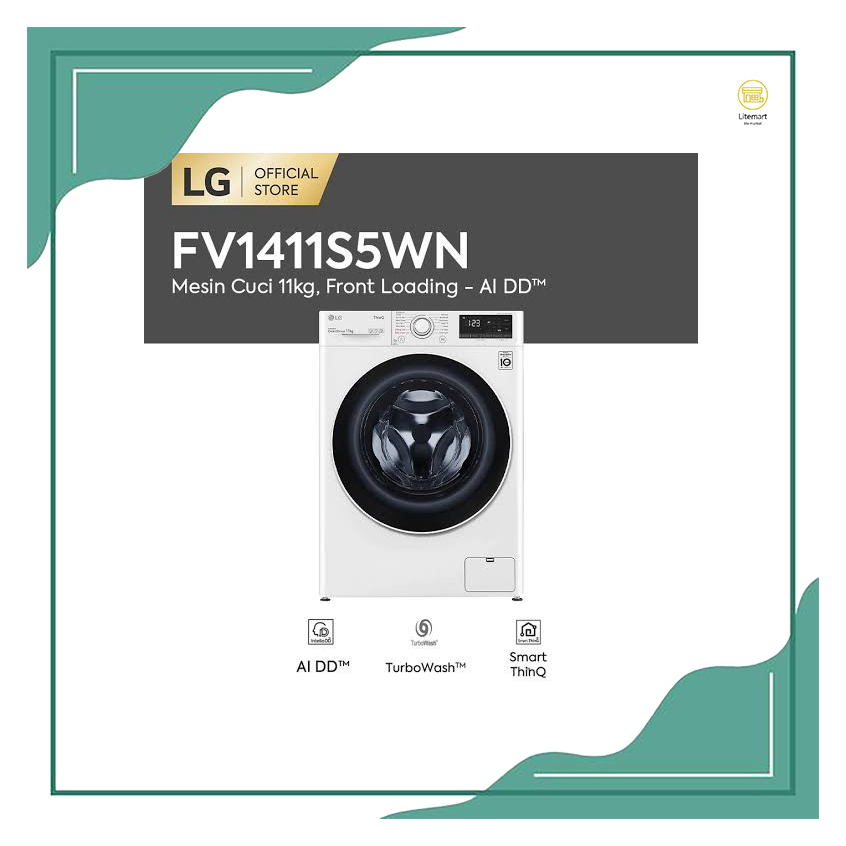 LG MESIN CUCI FRONT LOADING 11KG FV1411S5WN