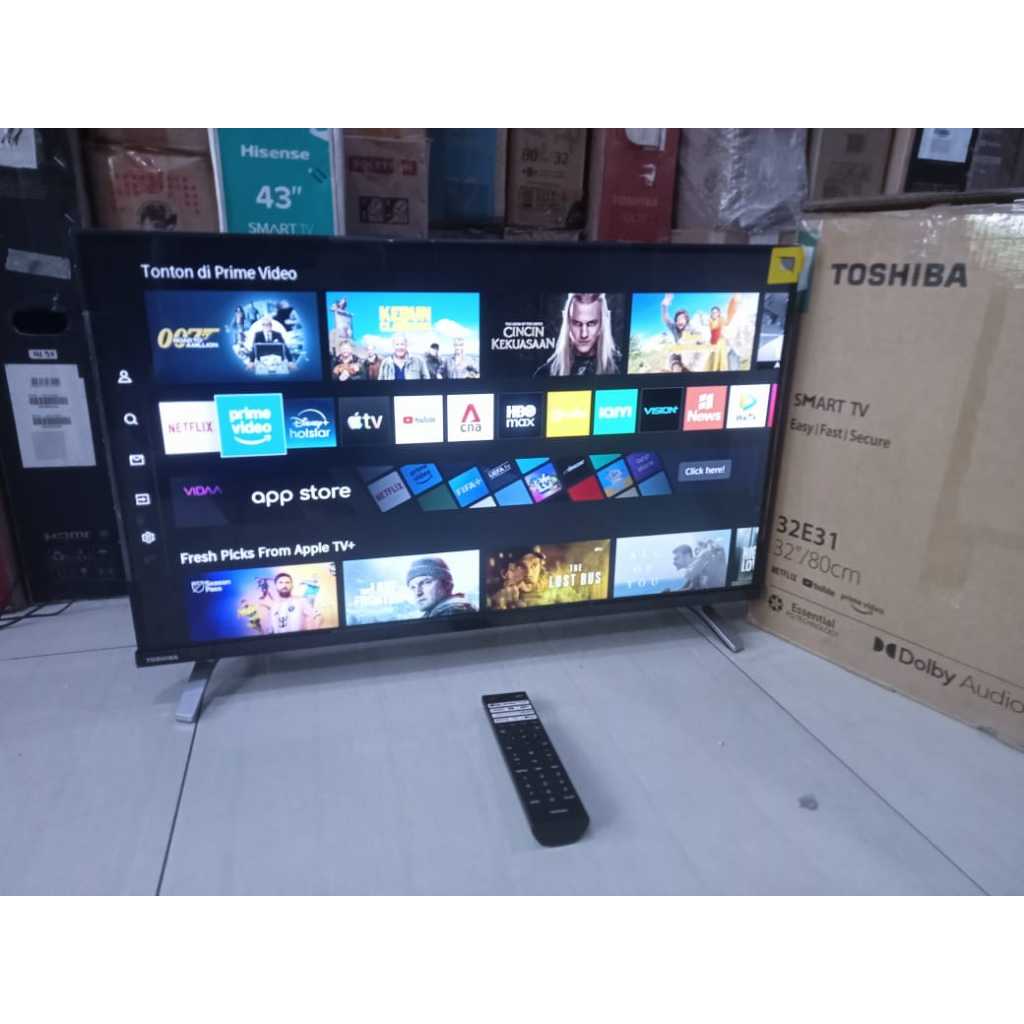 SMART TV Toshiba 32IN HD Sudah SMART TV Bisa Youtube Kondisi bekas pemakaian masih segel 6162F