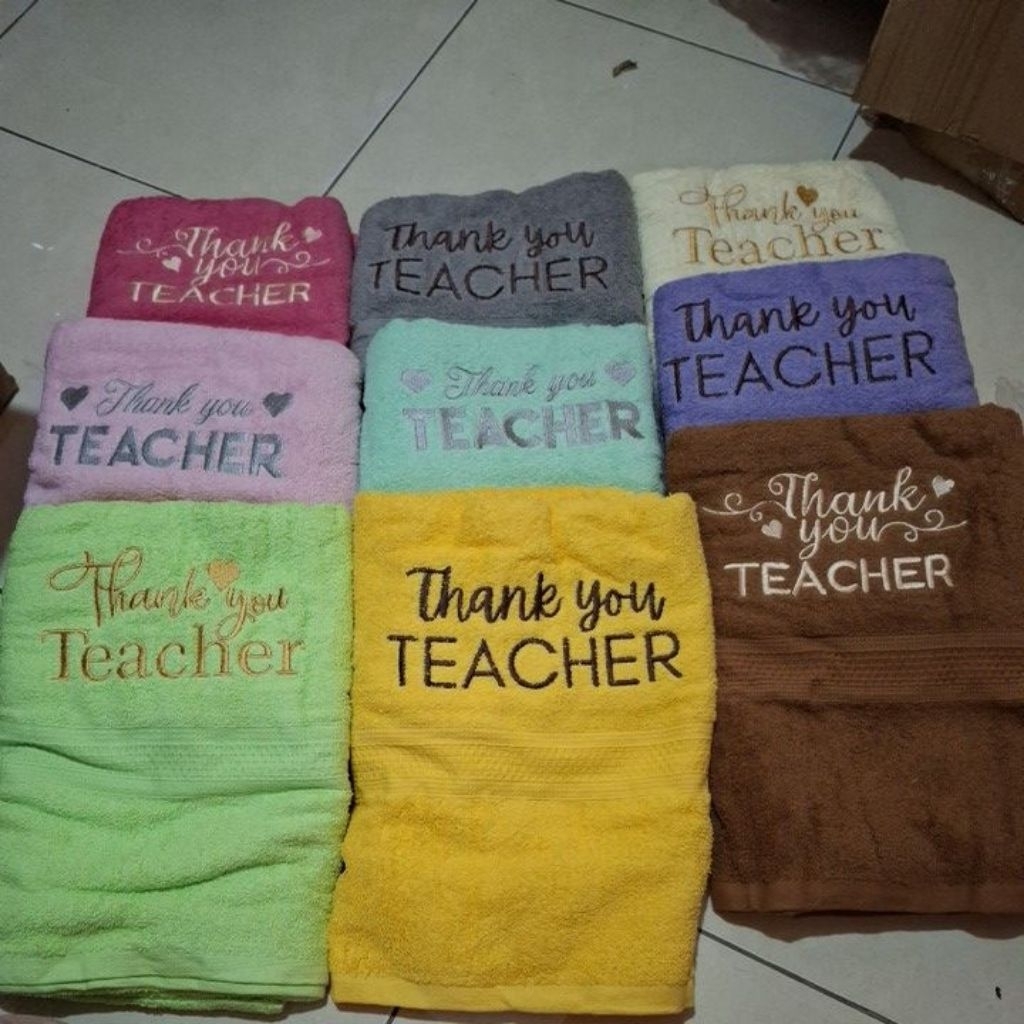 Hadiah kado hari guru teachers day gift perpisahan hari guru handuk guru teacher day ultah birthday 