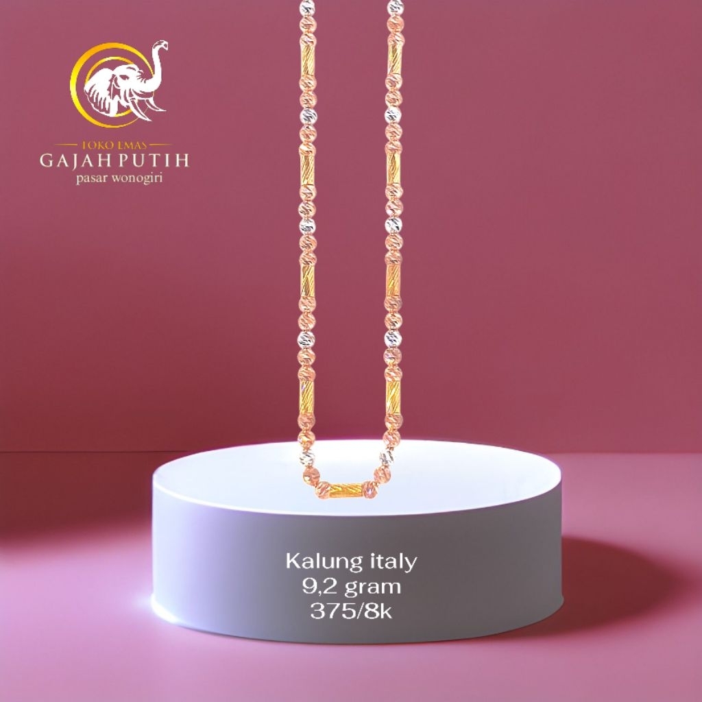 Kalung emas model itali 9,2 gram 8k
