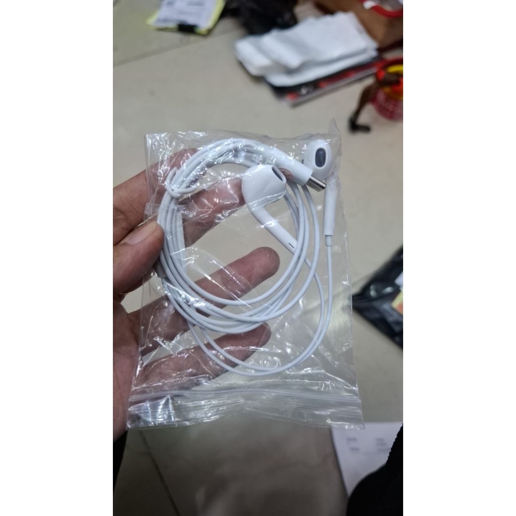 HF UNIV TYPE C PACKING PLASTIK KLIP HANDFREE HEADSET EARPHONE / headset Earphone gaming musik in ear