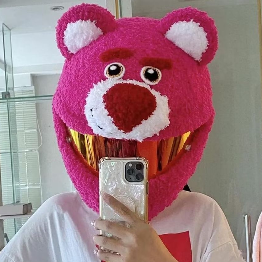 Cover Helm Lotso, Lotso, Cover Helm Karakter Lotso, Cover Helm Full Face Karakter, Cover Helm Lucu, 