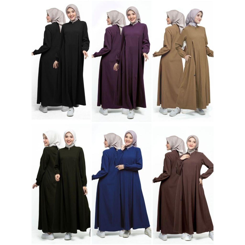 GAMIS MUTIF UPMORE ZOELLA NAVY|| MAUVE BROWN|| PURPLE|| ARMY|| MOCCA