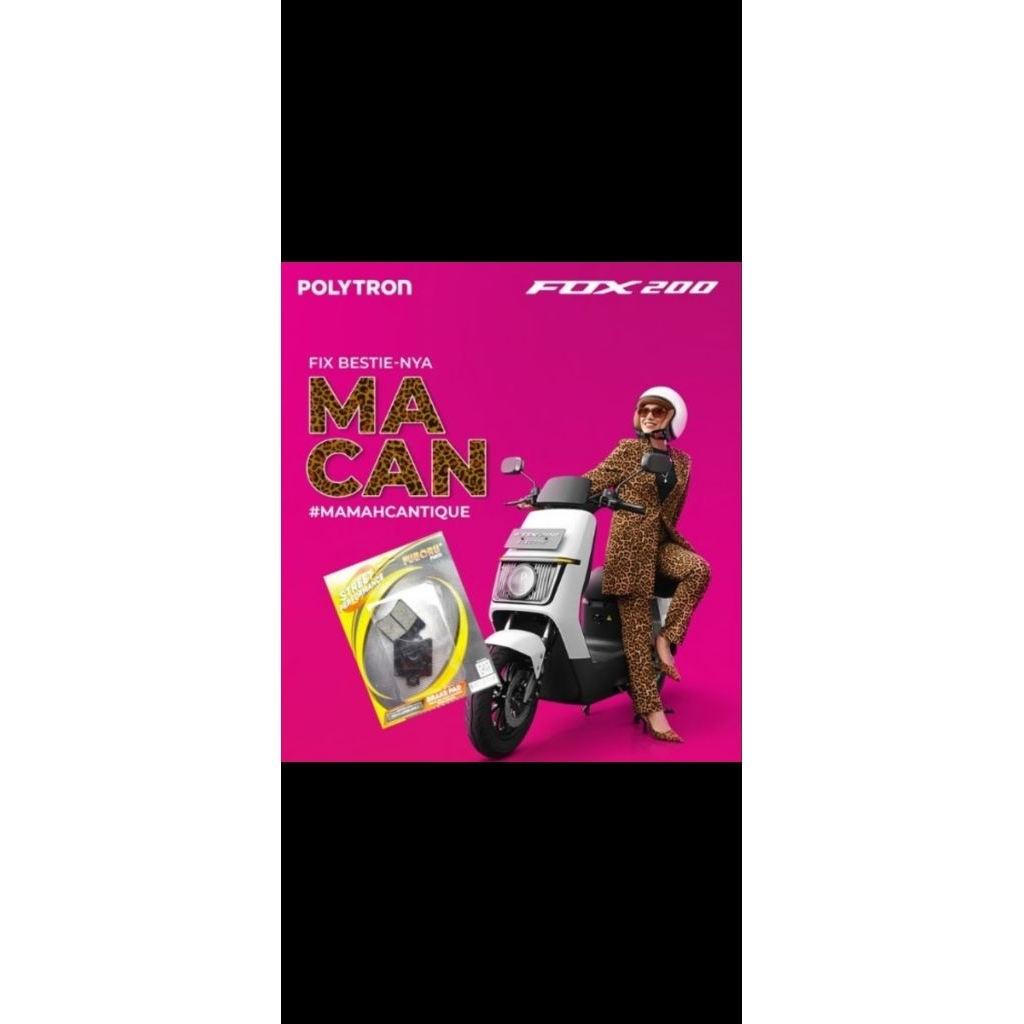 brake pad / kampas rem untuk molis Polytron Fox 200 / yadea dll