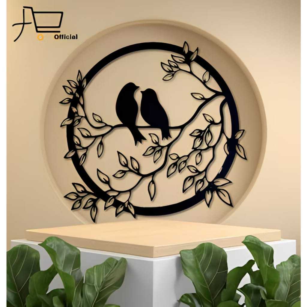 Pajangan Dekorasi Dinding Burung Bulat