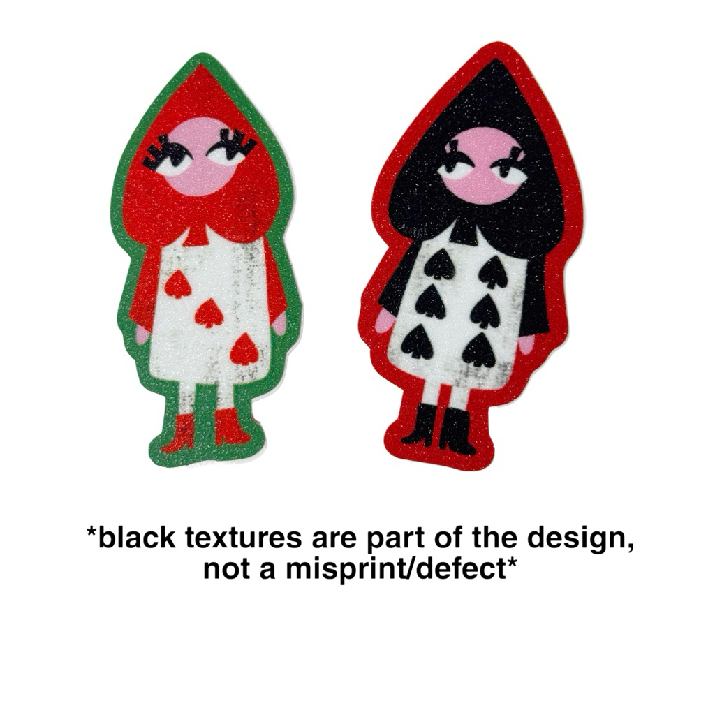 Heart Soldiers Alice in Wonderland Glitter Diecut Sticker by Alixos