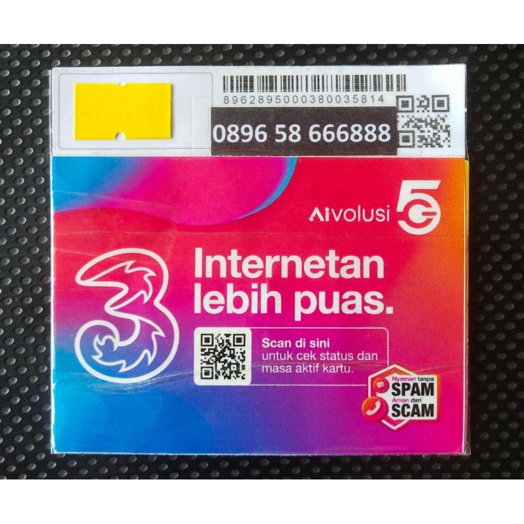 nomor CANTIK kartu TRI INDOSAT HOKI Dobel Tripel 666 888