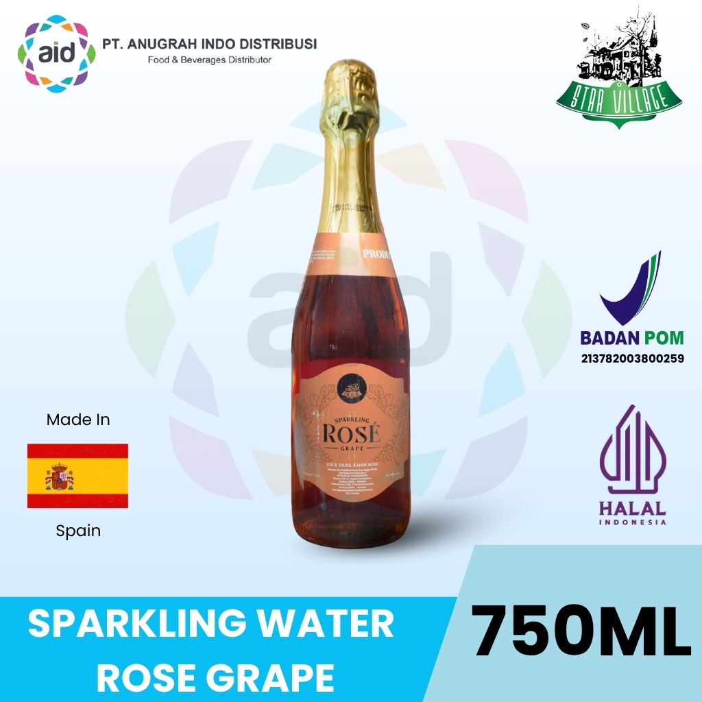 Star Village Sparkling Rose Grape Non Alcoho - 750ML - Halal