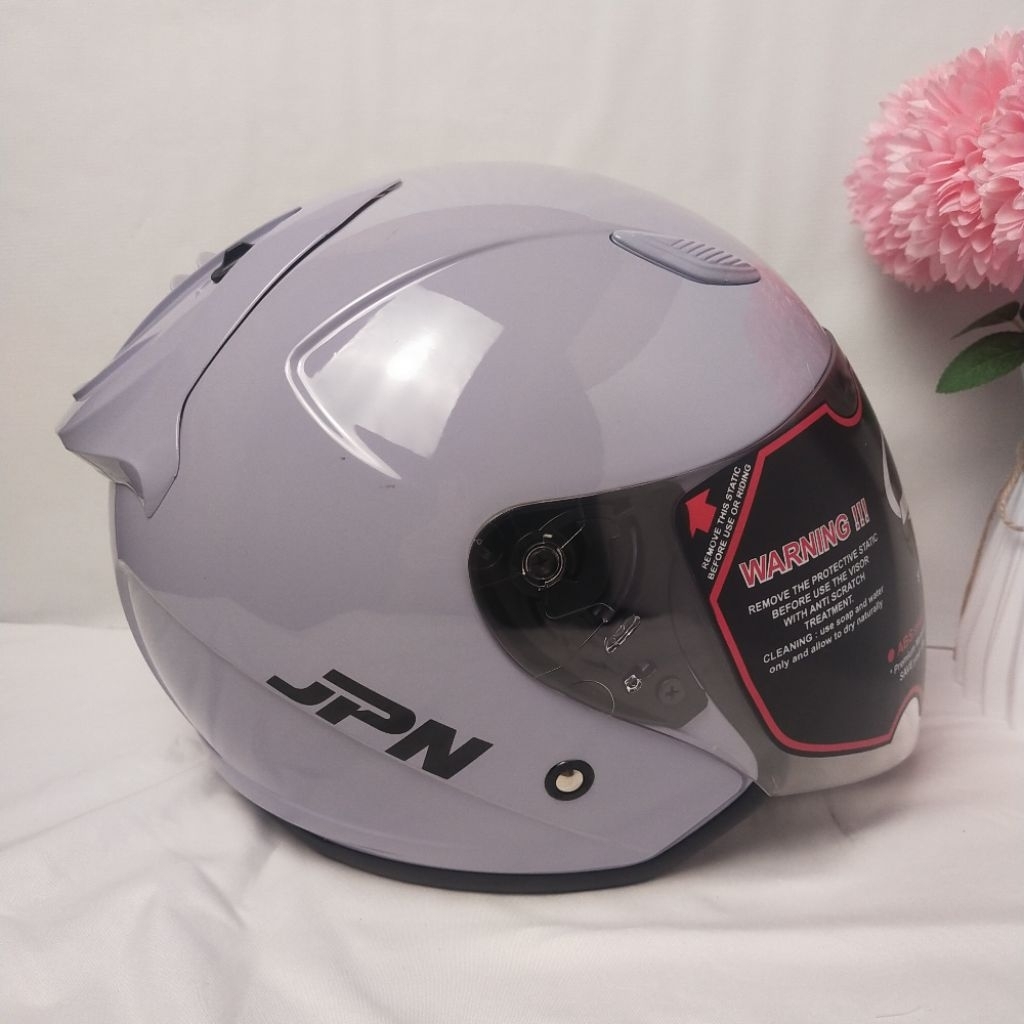 Helm JPN Galaxy Polos baby blue / Helm Half Face JPN Galaxy polos murah / helm half face murah Merk 