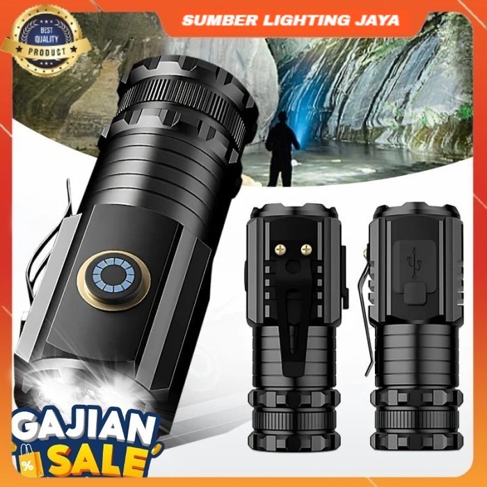[TERMURAH] Senter SWAT Police Mini Terbaik / Senter Led Rechargeable