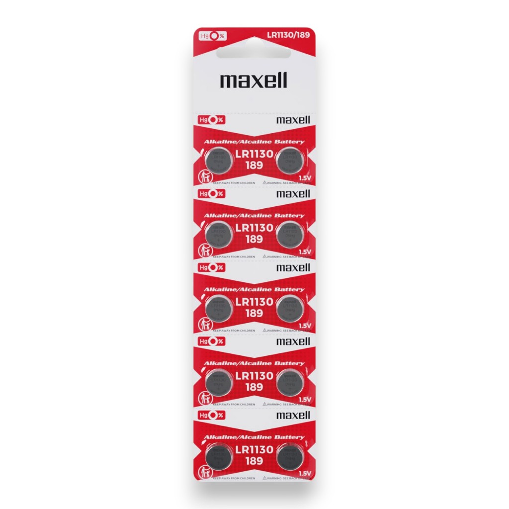 Maxell LR1130 AG10 189 L1131 Maxell Original Alkaline Battery Isi 10pcs