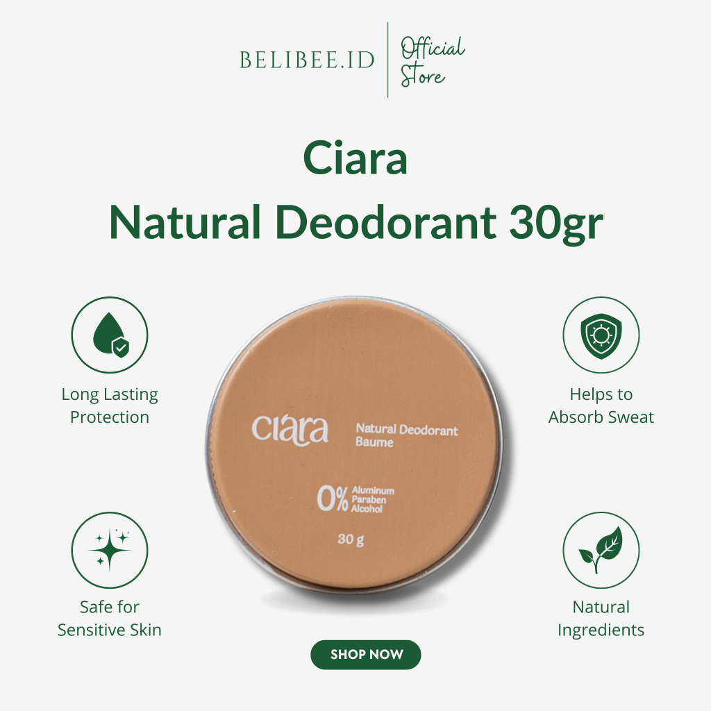 Ciara Natural Deodorant 30gr - Ciara Natural Deodorant Antiperspirant - Penghilang Bau Badan
