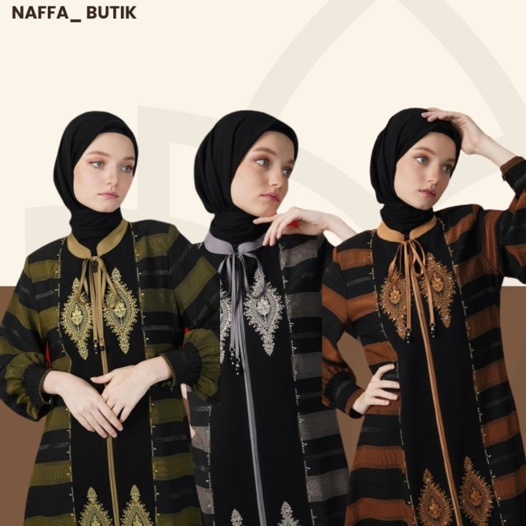 Gamis abaya hikmat A8933 new arrival naffabutik