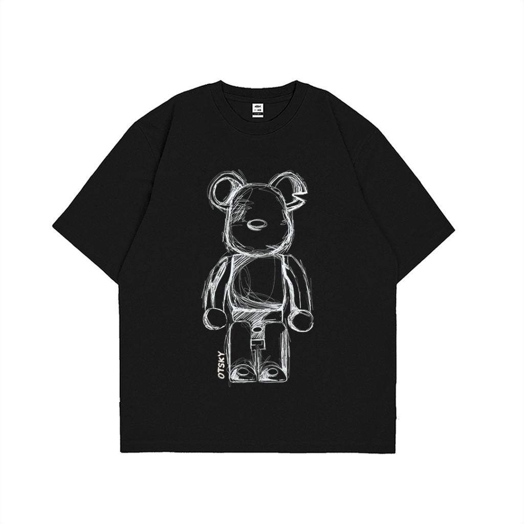 Otsky Kaos Pria Bear Sketch Katun 24s X DT581BL