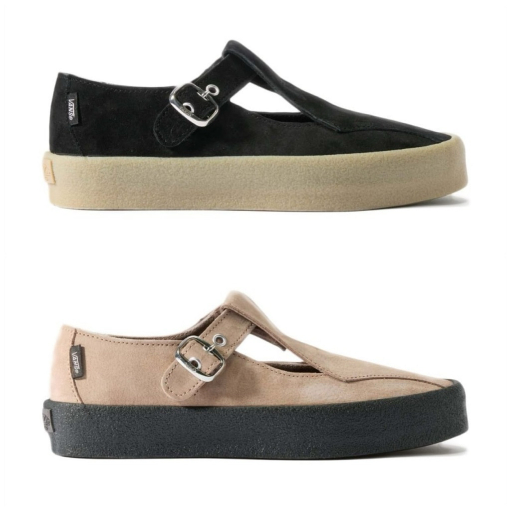 VANS SLIP ON MARY JANE 93 LX PREMIUM VPS CREPE WARM TAUPE & BLACK GUM ORIGINAL