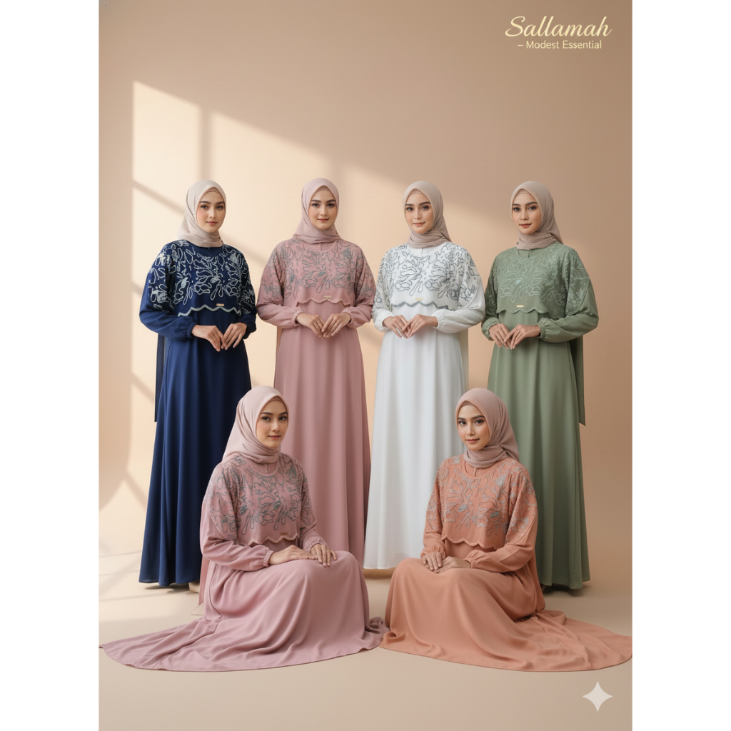 SALLAMAH - GAMIS/ DRESS KONDANGAN New Motif Beludru dibagian dada| Dress/ gamis Simple  Outfit Elega