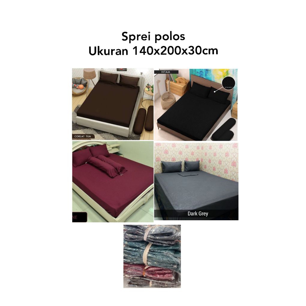 Sprei Polos size 140*200*30cm/sprei polosan