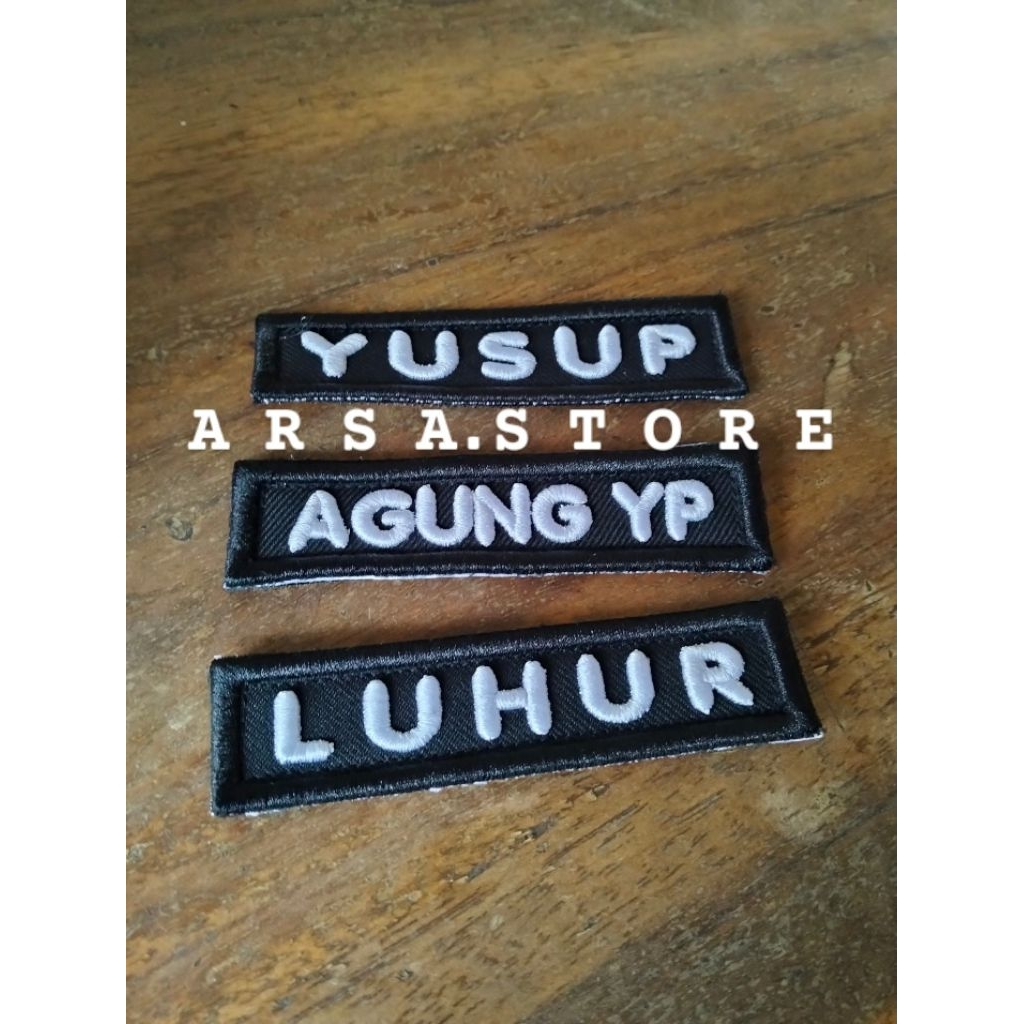 Nama perekat topi komando bintara bordir timbul