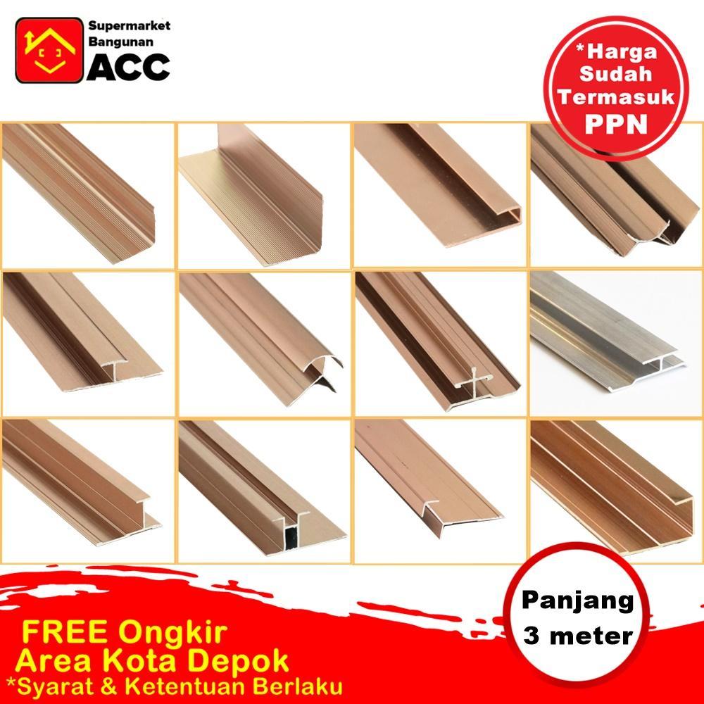 Wallpanel PVC Dinding - PVC Wall Panel Dinding - WPC Wall Panel - Aksesoris Lis Aluminium Wall Panel