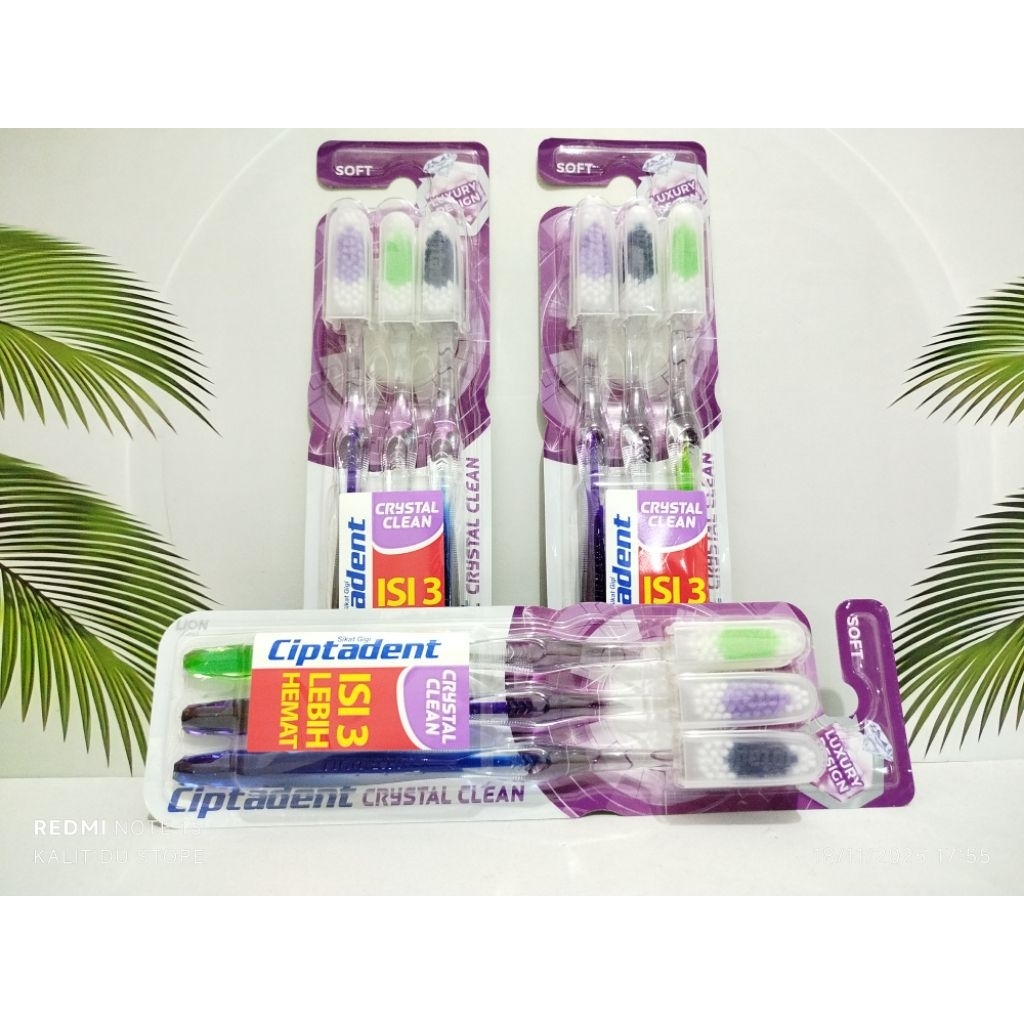 Sikat gigi Ciptadent Crystal clean isi 3/Sikat gigi Ciptadent/Ciptadent