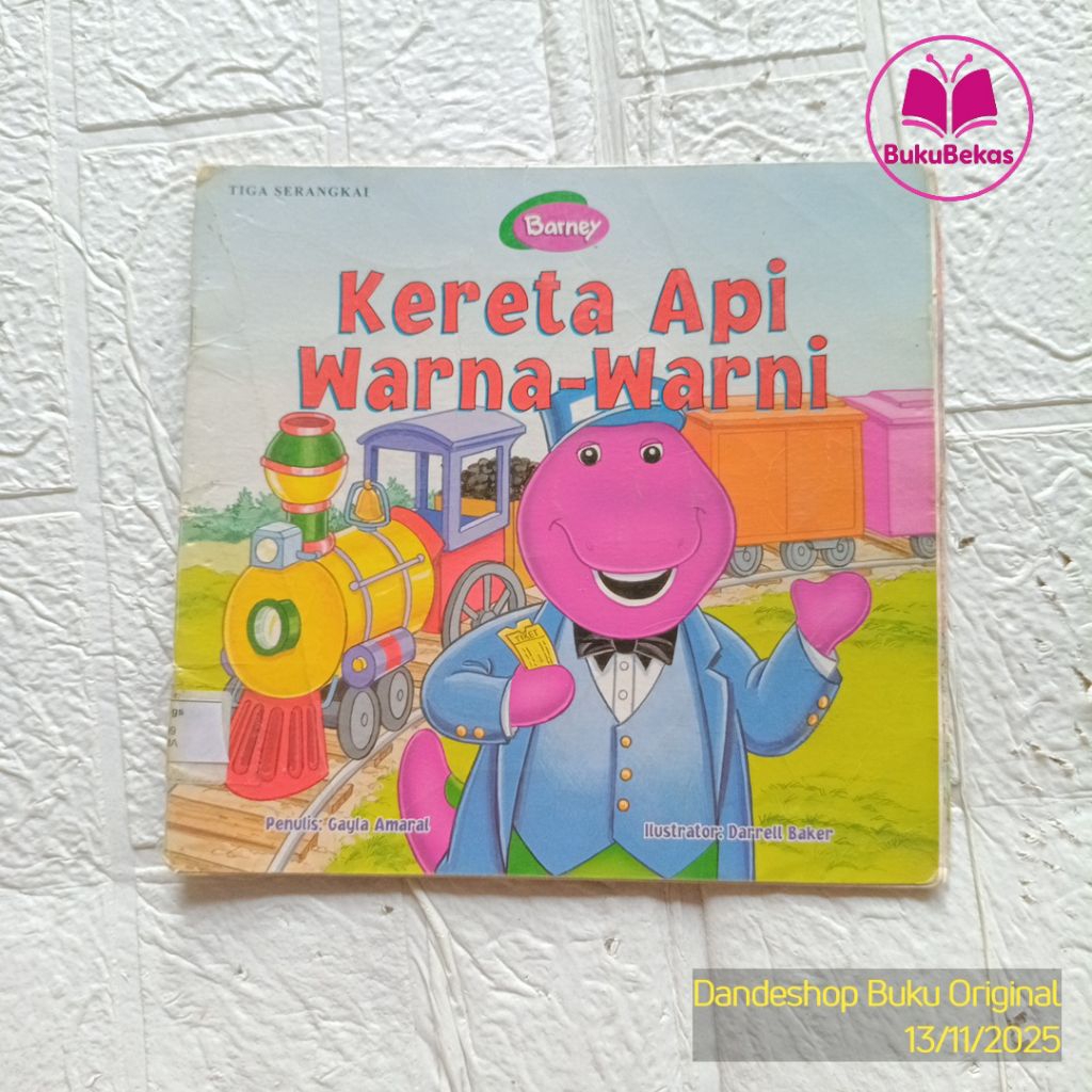 (ex-perpus) Barney Kereta Api Warna Warni - Buku Cerita Anak Bekas