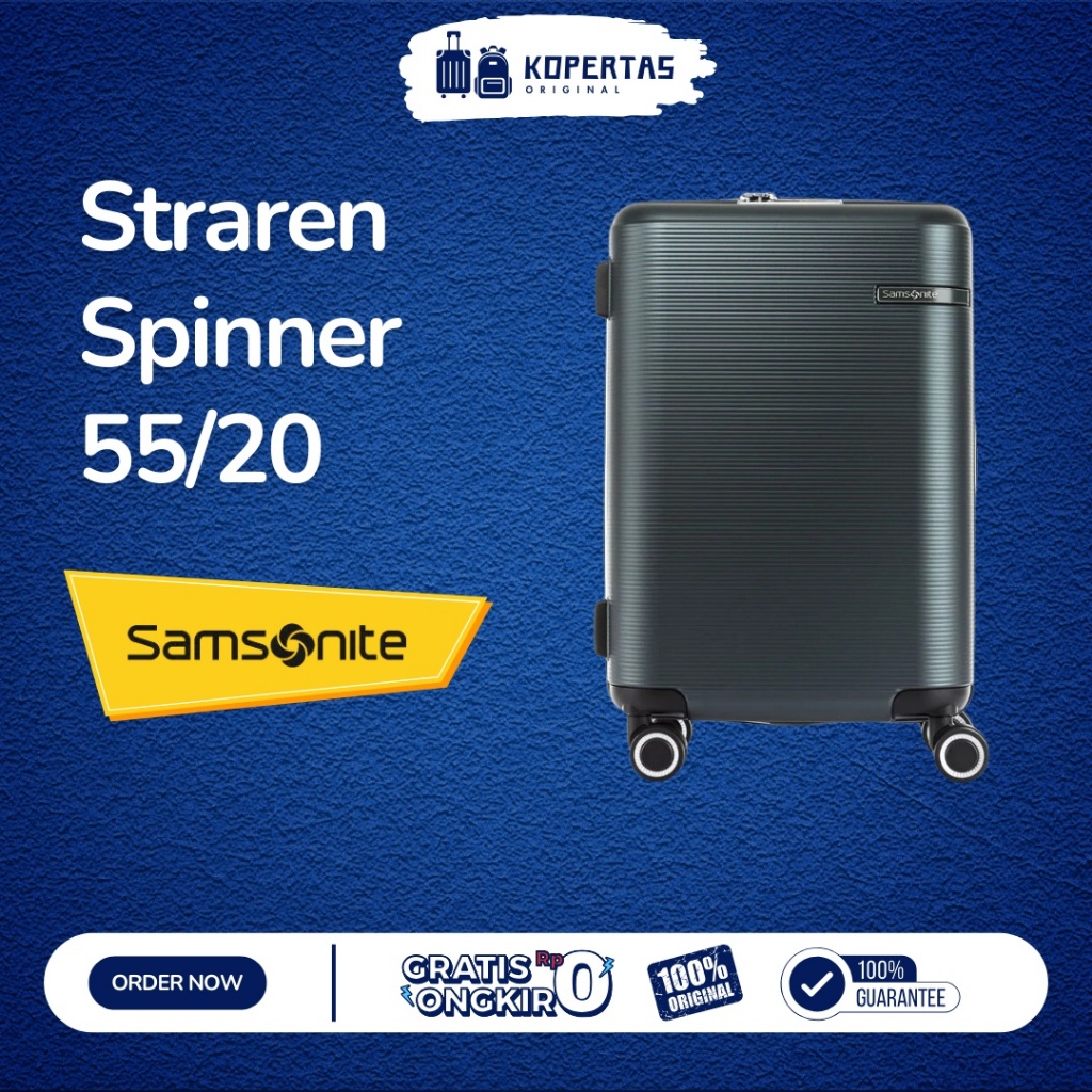 Samsonite Straren Koper Hardcase Kabin 55/20 Matte Black - 20 Inch Kabin