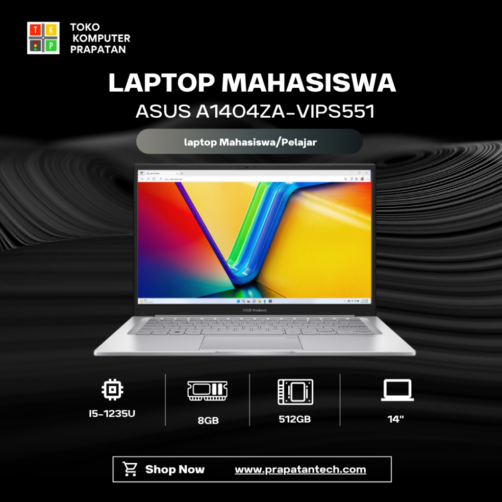 Asus Vivobook 14 A1404ZA Intel i5 1235U 8GB SSD 512GB