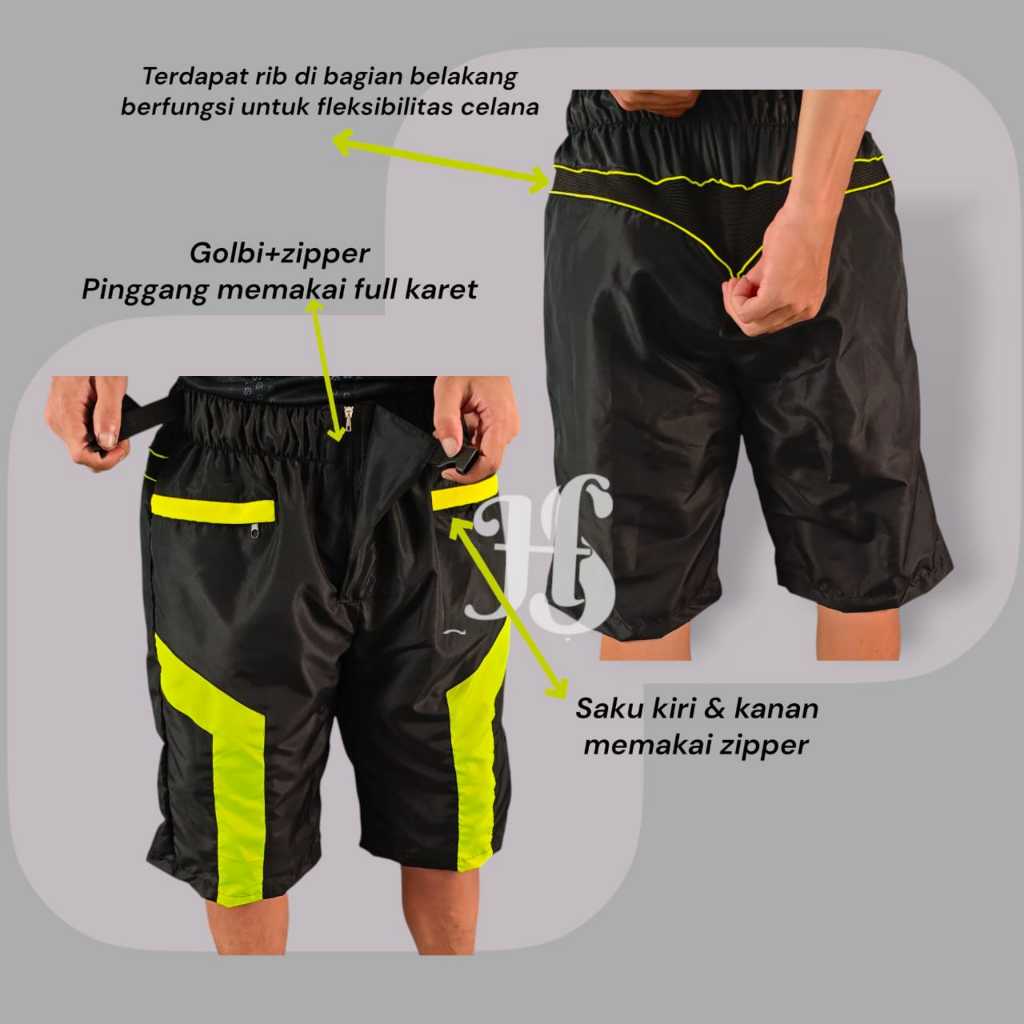 CELANA SEPEDA 3/4 - CELANA PENDEK MURAH - SEPEDA PRIA - GOWES - PADDING MTB