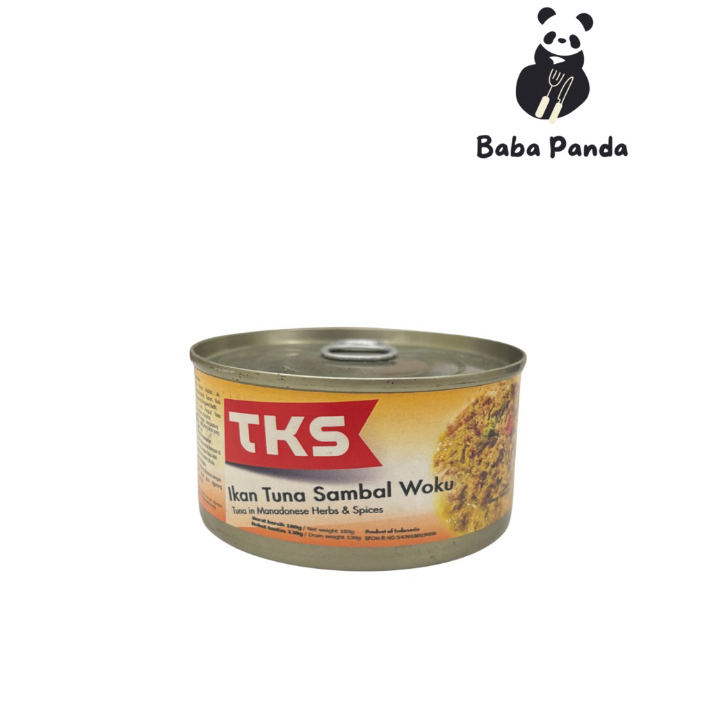 TKS Tuna Sambal Woku 180 g – Ikan Tuna Kaleng Bumbu Manado Woku