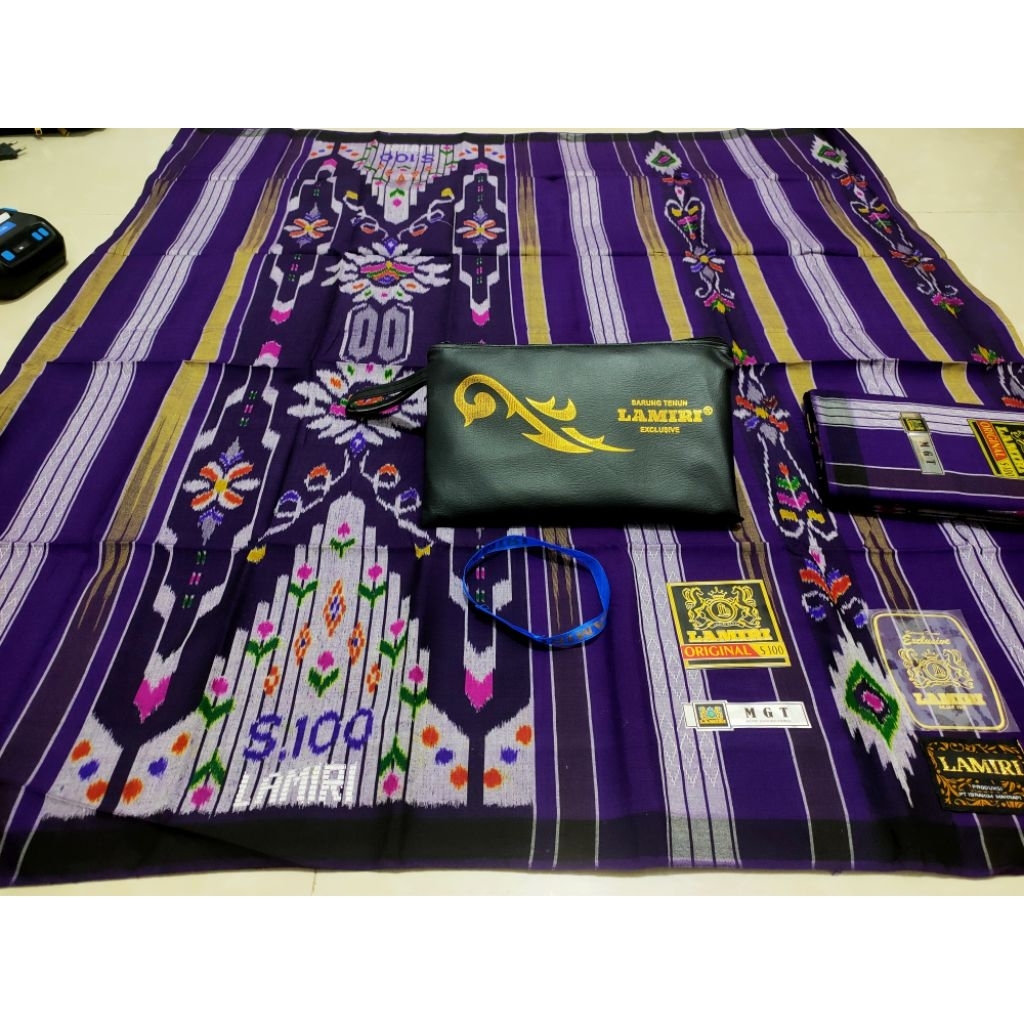 Sarung tenun Lamiri S90 sutra