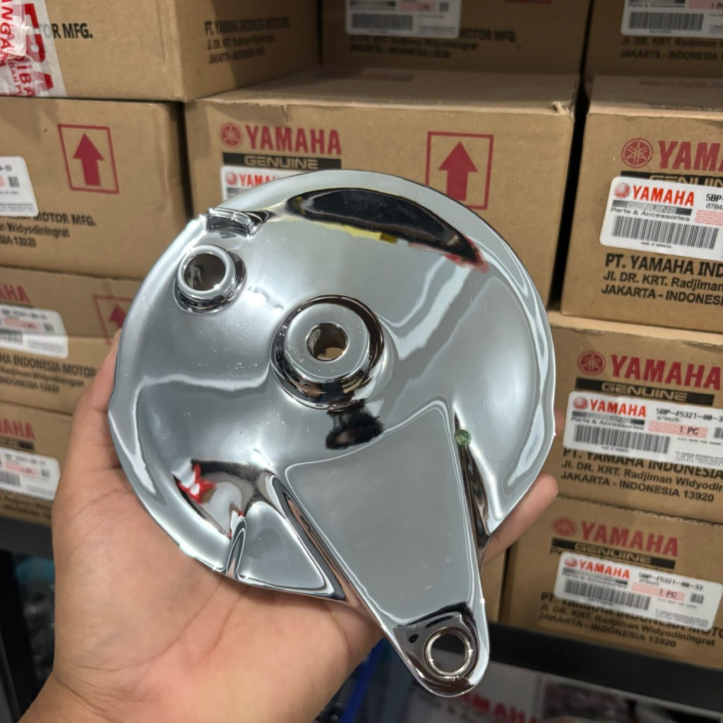 Tutup Tromol Jupiter Z / Vega R Besar Original Chrome PNP Velg Enkei Dinopro/Vnd