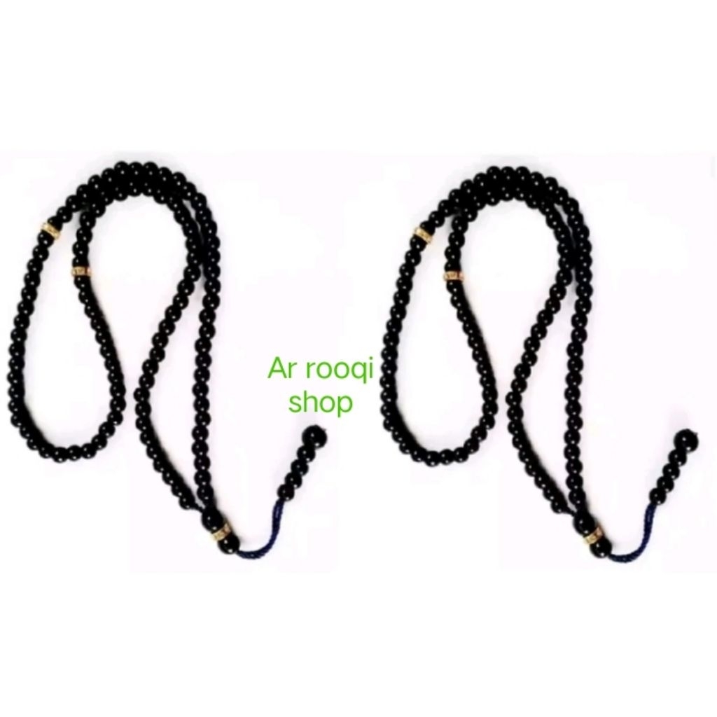 TASBIH BATU ALAM BLUESTEN 99/ BATU BLACK ONYX