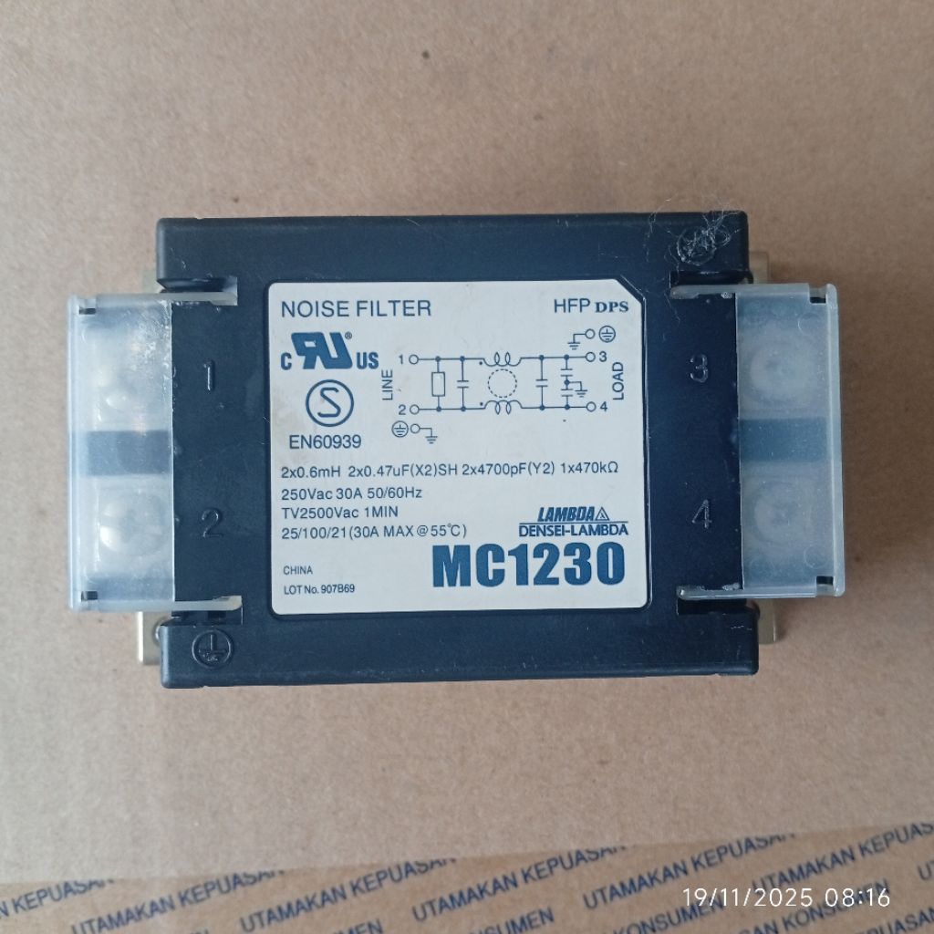 EMI Filter Noise Filter 30 Amper,EMI filter Lambda MC1230