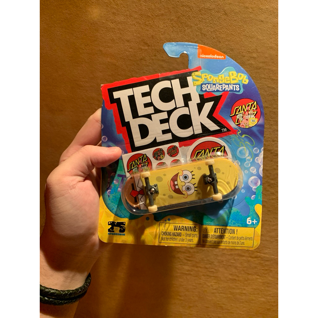 Tech Deck Santa Cruz X Spongebob Squarepants 25 Years Fingerboard