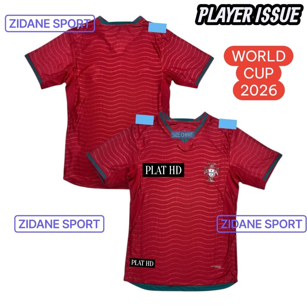 PLAYER ISSUE BAJU BOLA JERSEY PORTUGAL HOME WORLD CUP 2026