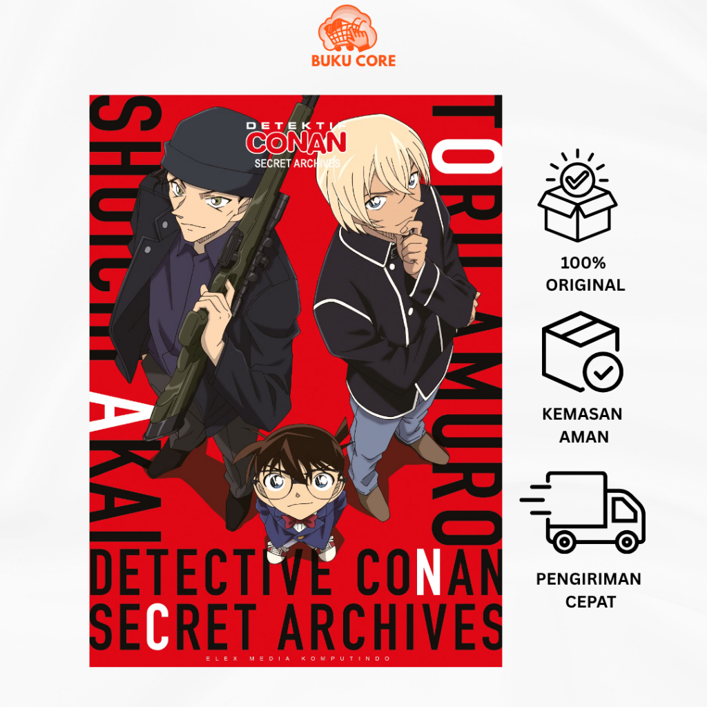 Komik Detektif Conan Secret Archives 02 Shuichi Akai & Toru Amuro Original (Free Poster)
