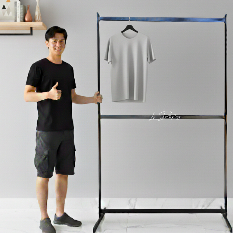 RAK BAJU GAWANG BESI SUSUN DOUBLE STAND | GAWANG BAJU KOTAK 2 SUSUN BONGKAR PASANG MINIMALIS