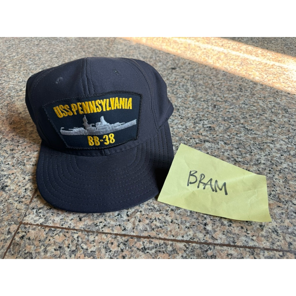 Topi kapal perang uss cap pennsylvania navy ball cap vintage