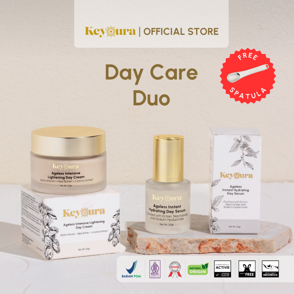 KEYOURA Day Care Duo | [Bundling 2 Produk] Ageless Instant Hydrating Day Serum & Ageless Intensive L
