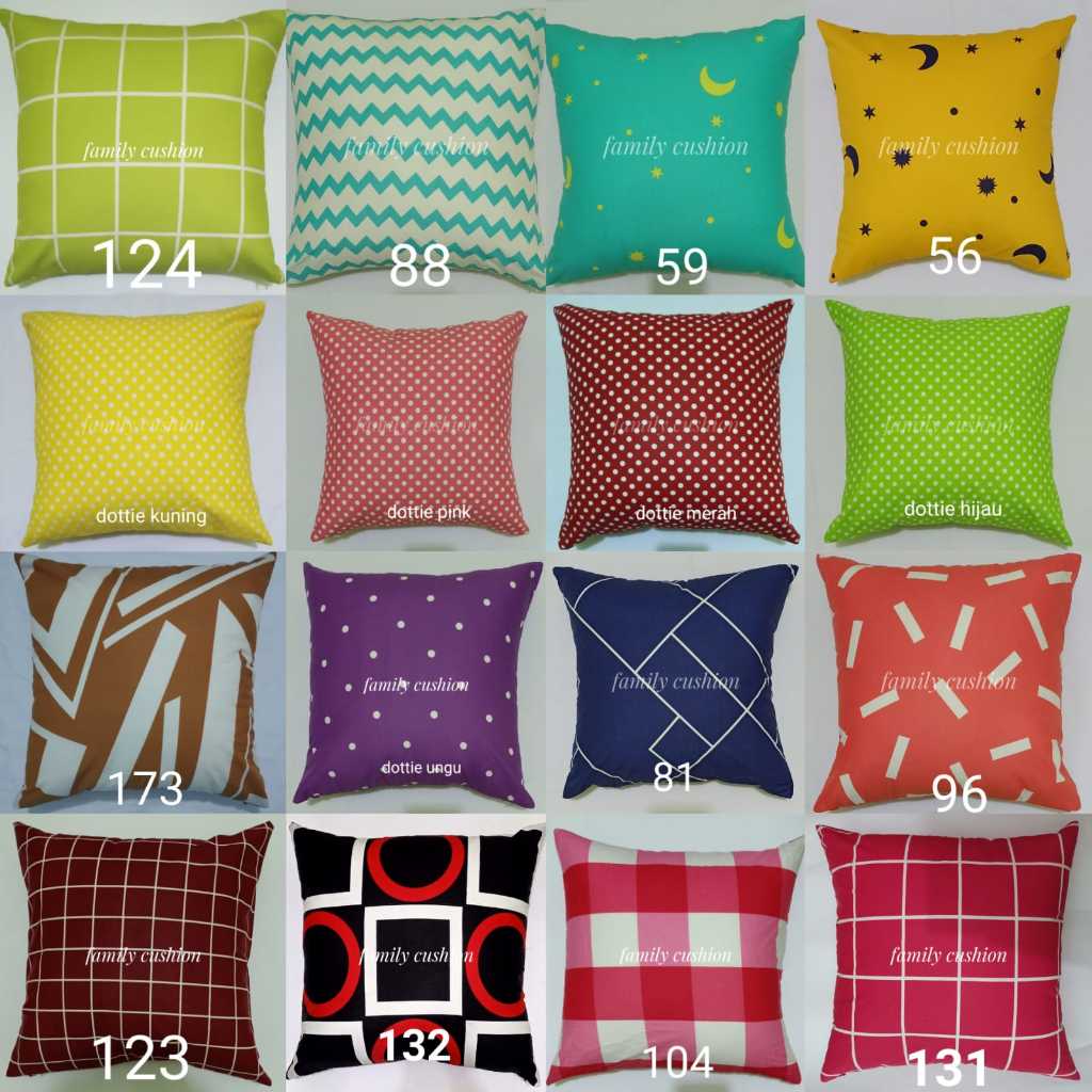 Sarung bantal sofa / kursi 50x50