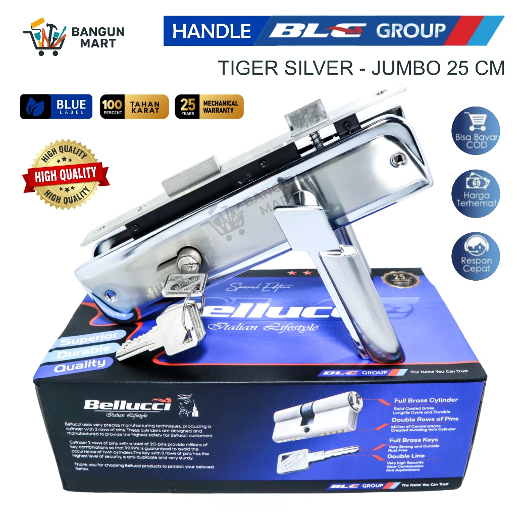 Kunci Pintu Besar Bellucci TIGER NP Handle Pintu Bellucci Tiger NP / Kunci Bellucci tiger NP / Kunci