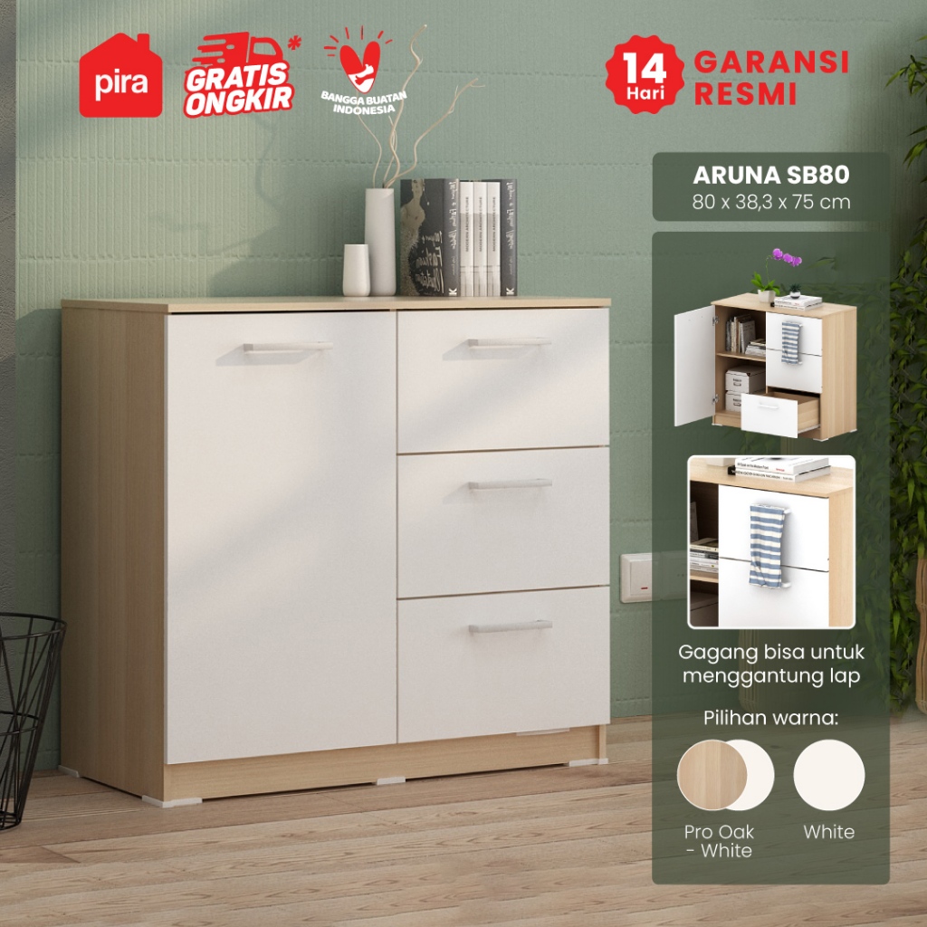 PIRA METROPOLIS OX -  ARUNA SB80 Bufet / Rak Dapur / Kitchen Set Bawah Dapur / Lemari Dapur