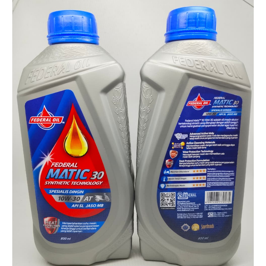 Oli Federal Matic Silver 800ml Oli Motor Matic Federal Oil 0,8