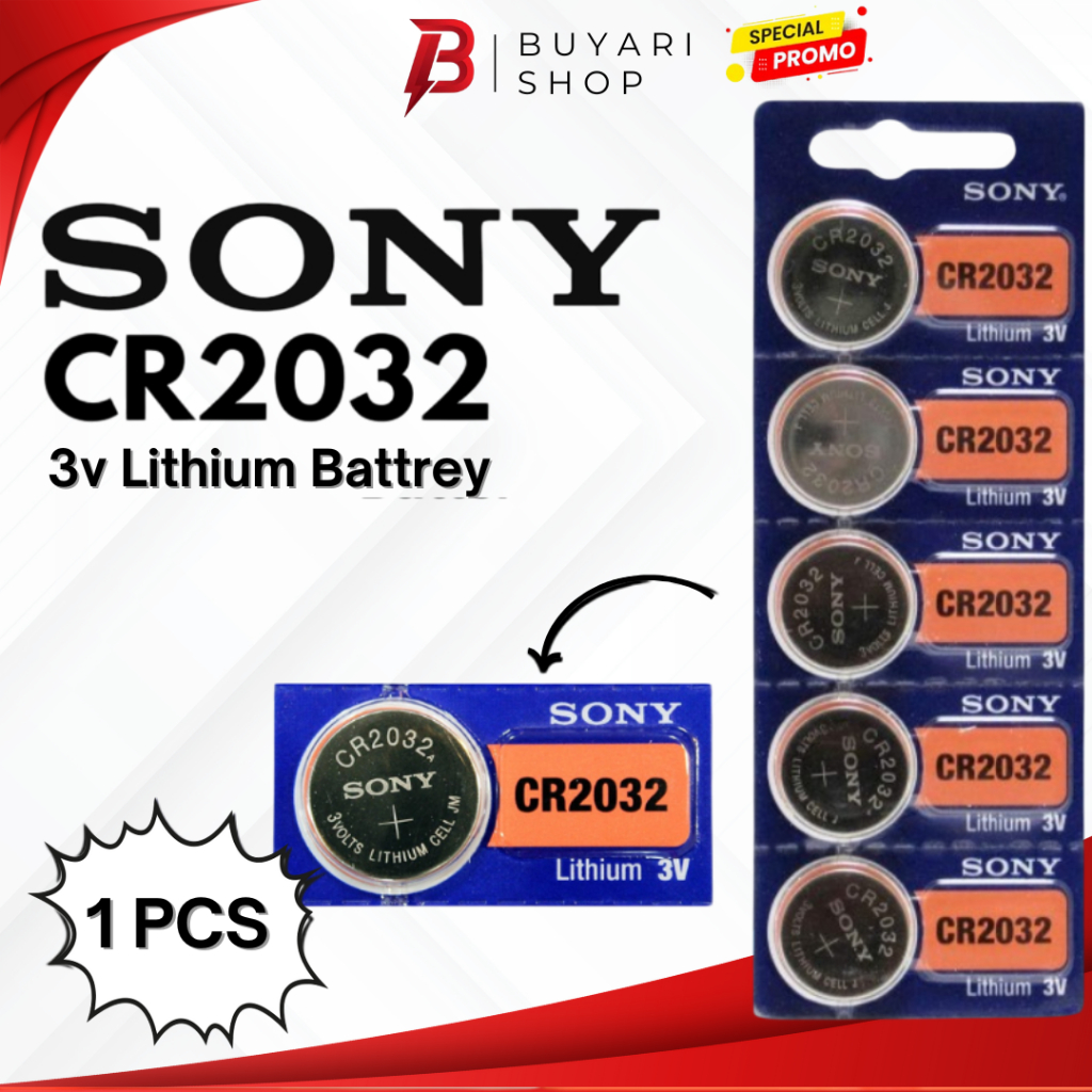 ORIGINAL Baterai Batre Batrai Batrei CMOS Sony CR2032 Laptop PC Baterai Timbangan Digital badan CR20
