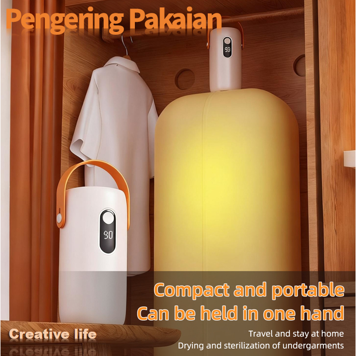 [READY] Mini Mesin Pengering Pakaian Portabel Pemanas Pengering Pakaian Lipat Listrik Pengering Otom