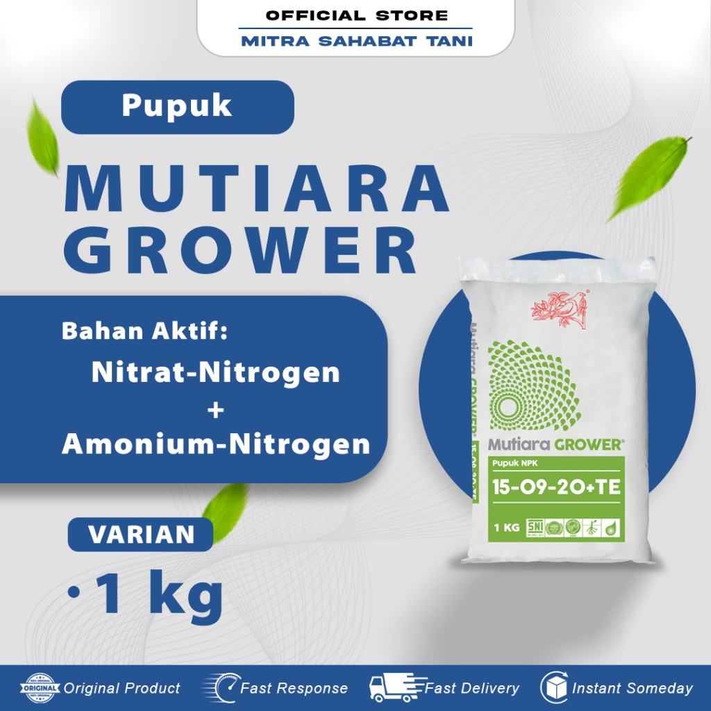 Pupuk NPK mutiara grower 1 kg