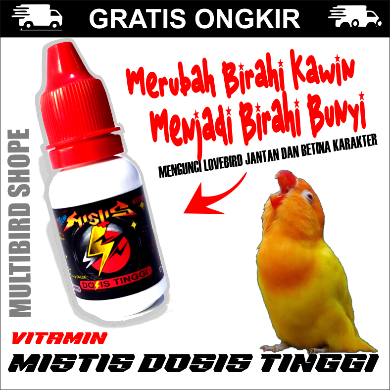 VIT Mistis Lovebird DOSIS TINGGI | Doping Lovebird Jantan | Pedongkrak Jebol Birahi Lovebird