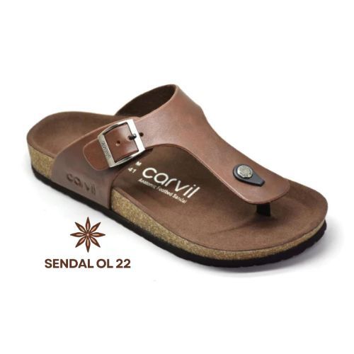 Sandal Jepit Carvil  Pria Original 100% Kulit Asli Sandal Carvil Berkualitas